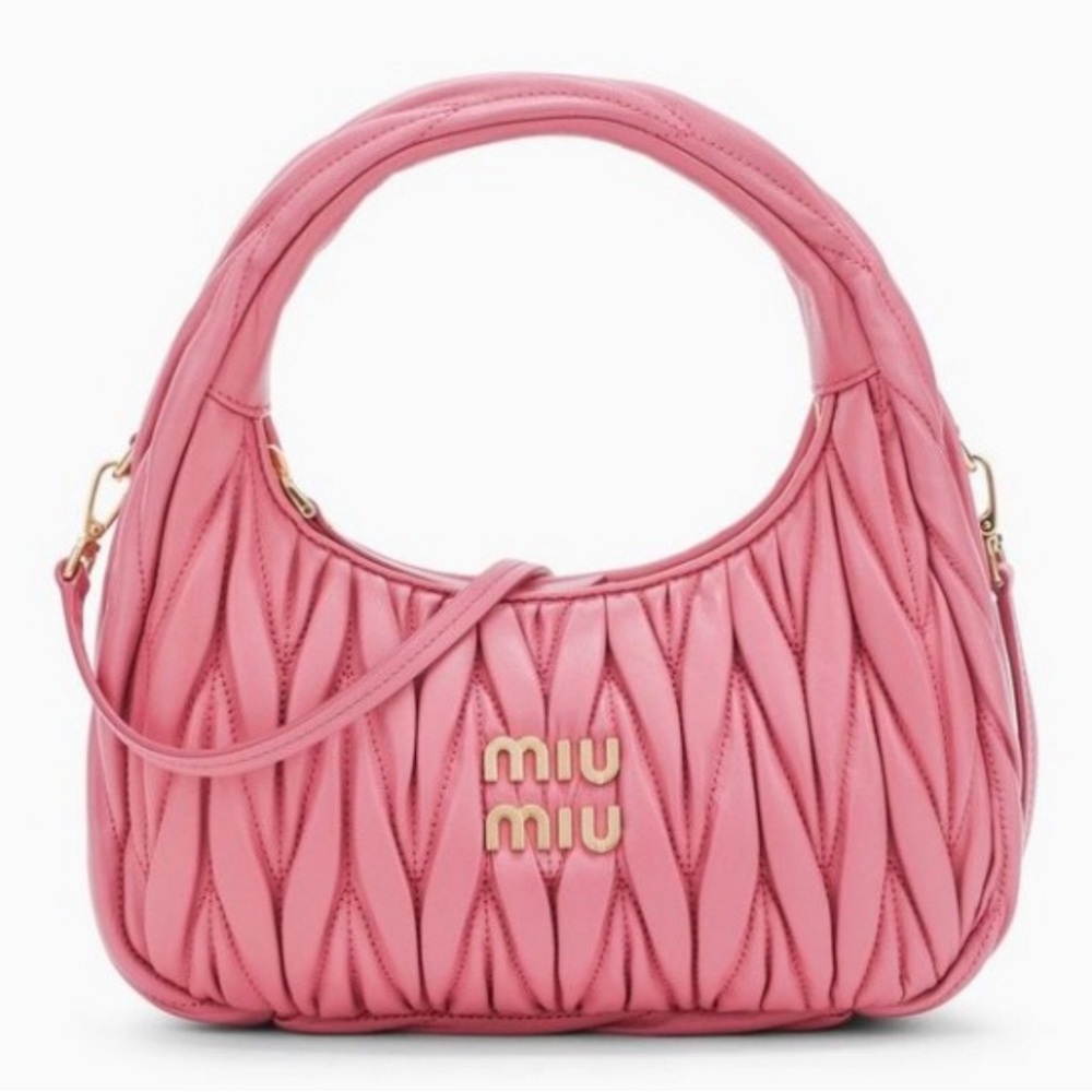Miu Miu Pink Textured Shoulder Bag